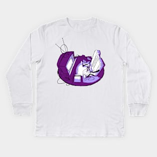 U Playin' Yaself (Purple) Kids Long Sleeve T-Shirt